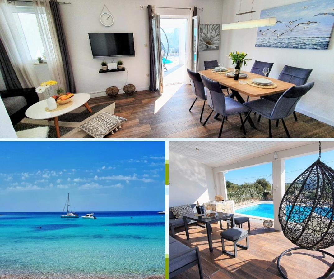 Anas Lagoon Holiday House With Pool At Azure Beach Mali Drvenik Ngoại thất bức ảnh